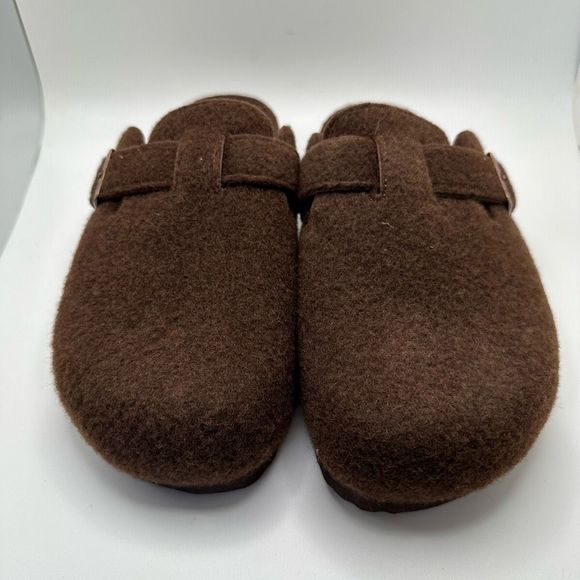 CUSHIONAIRE Womens Clog 8.5 BROWN WOOL - Picture 2 of 7